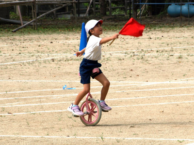 運動会練習　一輪車 (12)