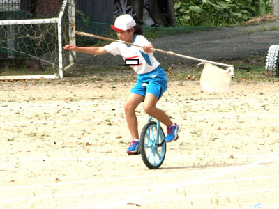 運動会練習　一輪車 (14)