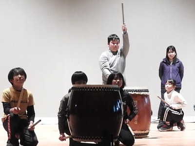 町人権集会での太鼓発表リハーサル (9)