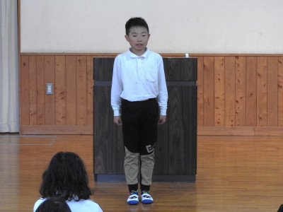 第3学期始業式　分団児童会 (4)