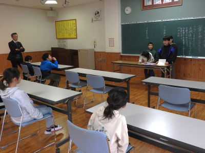 第3学期始業式　分団児童会 (1)