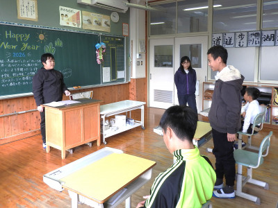 第3学期始業式　分団児童会 (2)